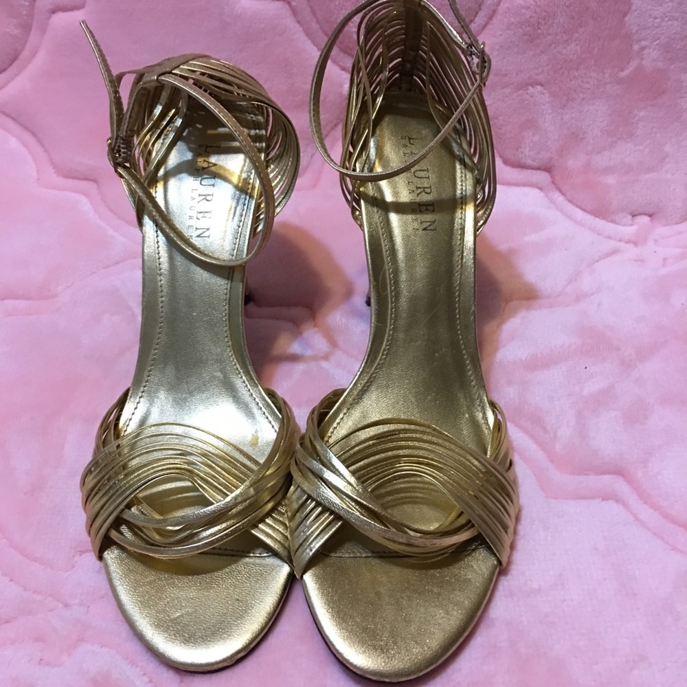 Gold Heels Ralph Lauren 8 1/2 M